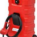 YITAMOTOR Fuel Caddy 15 Gallon, Fuel Transfer Tank, Portable Gasoline Diesel Fuel Tank with Manual Transfer Nozzle, Diesel Fuel Container, Red