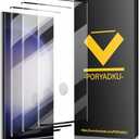 3 Pack Tempered Glass For Samsung Galaxy S23 Ultra Screen Protector[3 Pcs], Easy installation, Fingerprint Compatible with S23 Ultra 5G Glass Screen Protector