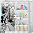 Mesh Shower Organizer Hanging Caddy Quick Dry Bathroom Storage for Toiletry Accessories with Rotating Hanger (12 Pockets)