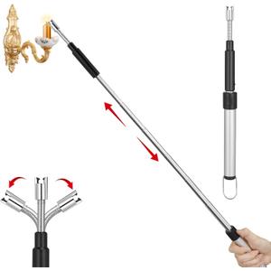 Electric Arc Lighter - Rechargeable Plasma Lighter with 11.4"-27.55" Adjustable Neck, Windproof & Flameless for Candles, Fireplaces, Fire Pits (Silver)