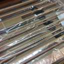 Babelio Metal Auto Close Baby Gate PressGuard P7,Extra Wide Pet Gate for The House and Doorways, Pressure Mounted Walk Thru Child Gate with Door (Brown Wood Pattern, 30" Tall 29"-55" Wide)