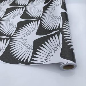 Black and White Peel and Stick Wallpaper Contact Paper Removable Self Adhesive Vinyl Film Roll Decorative Waterproof for Wall Countertop Furniture Kitchen Cabinet Refurbishment Paper 17.71"X196"