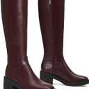 Modatope Platform Knee High Boots Square Toe Chunky Heel Boots for Women Side Zipper Block Heel Womens Heeled Boots (7)