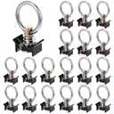 Pafeooui 18 Pack Single Stud Fitting for L Track – Heavy-Duty 4000LB Capacity, Stainless Steel & Aluminum L Track Tie Down O Ring, 360° Rotating Cargo Control for Trucks, Trailers, Airline Logistics