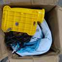 Inflatable Water Double Slides Park with Blower, Bouncy Castle with Rainbow Water Curtain, with Shooting and Rock Climbing