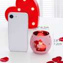 Valentine's Day Gift 4PCS - Romantic Glass Tealight Votive Holders, Sweet Wedding Housewarming Gift for Couples, Anniversary & Engagement Party Decor