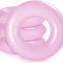 ShinyRelief 4 Pcs Inflatable Pool Floats 33 Inch Swim Rings for Adults Colorful Swim Inner Tube Swimming Ring Raft Float Toys for Beach Swimming Pool Party Supplies(Light Purple) (Outer diameter: about 33")