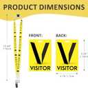 Visitor Badge Lanyards with PVC Pass Cards 25 Sets, Breakaway Design with Metal Swivel Clips for Company, Exhibition, School