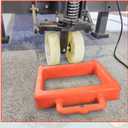 ROBLOCK Pallet Jack Chock Heavy Duty Wheel Chock, Pallet Jack Stopper for Truck 14.2" Length x 11.2" Width x 2" Height (1 Pack, Orange)