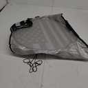 Big Hippo American Flag Windshield Sunshade for 2007-2022 Wrangler Rubicon Sahara TJ JK JKU 2 & 4 Door (Black-)