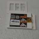 5 Pack] BESTTEN 3 Gang Screwless Decorative Wall Plate, Mid-Size H4.88" x W6.74", USWP6 Gloss Snow White, Faceplate Cover for Decorator Receptacle Outlet & Switch, UL Listed