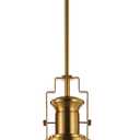 JONATHAN Y JYL9536D Homer 13" 1-Light Modern Industrial Iron LED Dome Pendant Classic, Cottage, Farmhouse Bedroom Living Room, Brass Gold/White