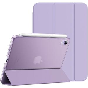 JETech Case for iPad mini (A17 Pro, 2024 Model, 7th Generation) / mini 6 (2021 Model, 6th Generation), Slim Stand Hard Back Shell Smart Cover with Auto Wake/Sleep (Purple)