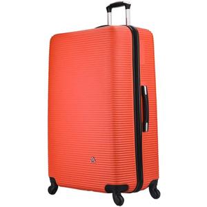 InUSA ROYAL Hardside Spinner Luggage with Ergonomic Handles | Spacious Travel Suitcase with Four Spinner Wheels and Studs | 32 Inch Extra Large Spinner Luggage | Orange