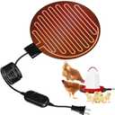 Heated Chicken Waterer, 6" Chicken Water Heater Base for 15 Gallon Plastic or Metal Waterers, Freeze Proof Chicken Water Heater for Winter, Heated Waterer for Chickens, Ducks & Outdoor Birds