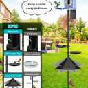Bird Feeder Pole Squirrel Proof, 92 Inch Heavy Duty Bird Feeder Pole for Outdoor Metal Pole Birds Feeding Station for Wild Birds Watching Attracting (BirdsHouse Not Included)