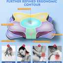 Osteo Sustained Cervical Health Neck Pillow, Contour Zoned Design Ergonomic Pillow for Pain Relief, No-Temperature Affected Memory Foam Pillows, Cooling Pillow Support Side, Back, Stomach Sleeper Queen(22.6*13.6*4.1/3.9 inches)