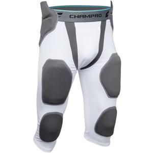 CHAMPRO Tri Flex 7-Pad Girdle Football Pants (Medium, White)