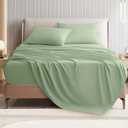 Queen Size 4 Piece Bed Sheet Set - Ultra Imitation Cotton-Premium Breathable & Cooling Sheets - Hotel Luxury Bed Sheets Deep Pocket up to 15"- Wrinkle, Fade, Stain Resistant (Sage Green, Queen)