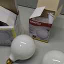 KOR (2 Pack) G40 Incandescent Light Bulb 2700K Soft Light, Decorative Globe Light Bulbs,E26 Medium Base, Perfect use for Decor, Pendant, Bathroom/Vanity Mirror Makeup, Dimmable. White-Finish (25)