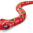 Robo Alive Slithering Snake Series 3 Red by ZURU Battery-Powered Robotic Light Up Reptile Toy That Moves (Red), Multi-Color, 7150A