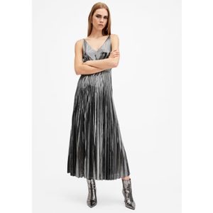 SPARK 2-IN-1 PLEATED MAXI DRESS, Small