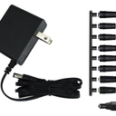 5V 1A Power Supply Adapter with Plug 5.5 x 2.1mm,TRYTHINK 5W AC/DC Charger AC 100V-240V to DC 5V Power Cord with 9 Jacks Plug for USB Hub TV Box Router Camera and More(1 Pack)