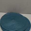 SHACOS Round Placemats Set of 4 Woven Braided Table Placemats 15 inch Circle Place Mats Washable Non Slip Table Mats for Home Wedding Party, Teal Green