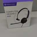 USB Headset with Microphone for PC, Computer Headset with Microphone Noise Canceling Mic for Laptop Call Center Wired Headset with Mic for Work Zoom Skype Teams from Office Home (Black) (Single Ear)