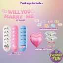 Will You Marry Me Design Proposal Decorations - Upgraded Hanging Swirls Balloons Banner Ring Heart Designed Sign Red Pink Romantic Love Valentines Day Party Stuff Merch