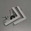 WALI Universal Projector Screen Ceiling Mount, Wall Hanging Mount L-Brackets, 6 inch Adjustable Extension with Hook Kit, Perfect Projector Screen Placement Hold up to 66 lbs (PSM001-W), White