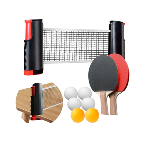 Ping Pong Paddles Set, Portable Table Tennis Paddles Set with Retractable Tennis Net, 2 Rackets, 6 Balls and Carry Bag for Indoor/Outdoor Games