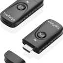 2026 Upgraded Wireless HDMI Transmitter and Receiver 165FT/50M, 4K Decode 1080P@60Hz Ultra HD Video Output, Plug&Play 5G+2.4G for Video and Audio to Monitor from PC/Projector/TV Box (Black)