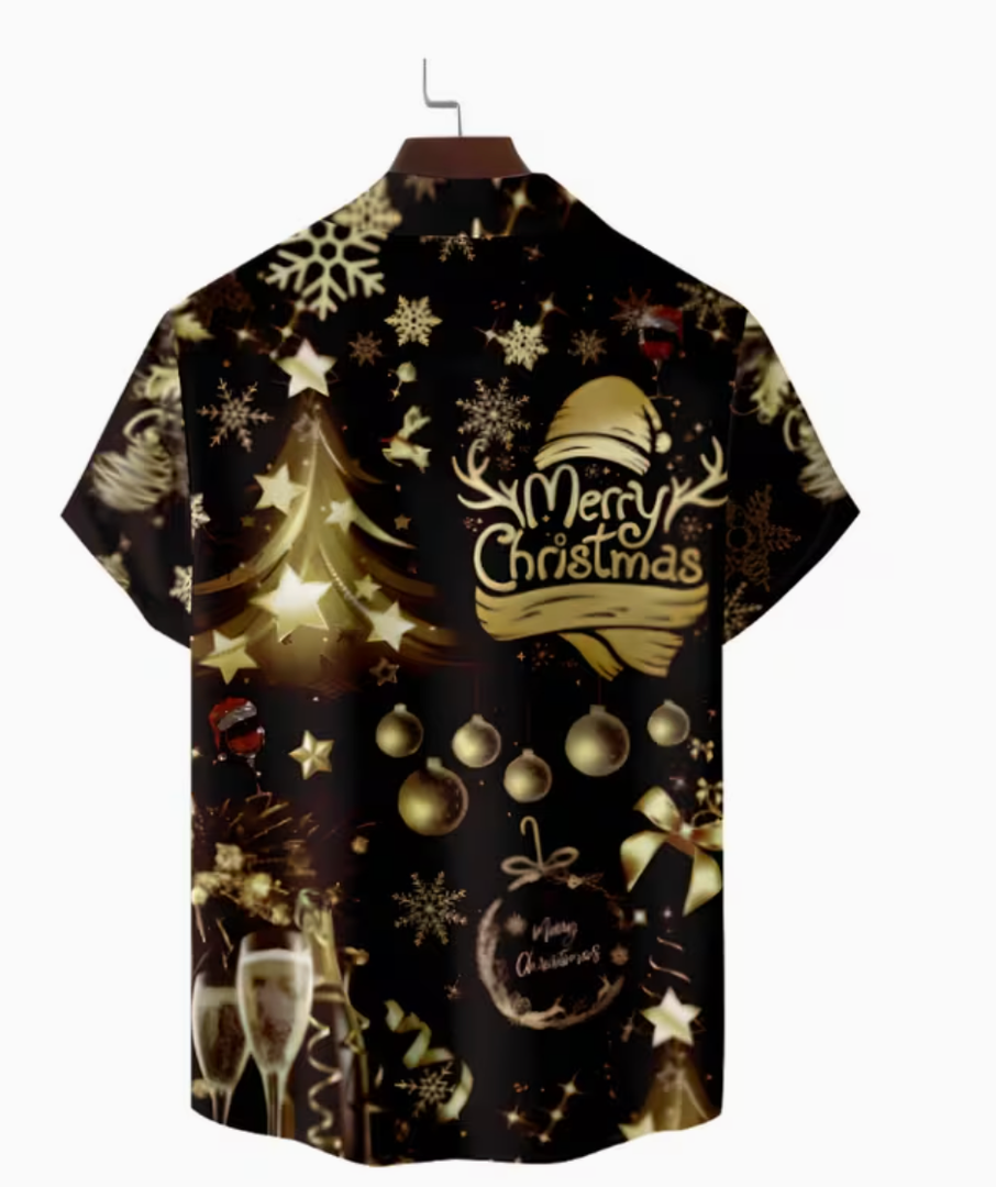 Ticmie Black Shirt Merry Christmas Size S
