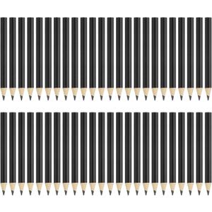 PATIKIL Black Colored Pencils Set,48 Pcs Oil Color Pencils Wooden 3.5inch Coloring Drawing Half Pencils for Artists Art Painting