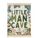 Nrleey Woodland Nursery Wall Decor with Wooden Poster Hanger - Baby Animal Nursery Decor, Little Man Cave Wall Art Posters for Kids Boys Room Bedroom Playroom, 12x16 Inch