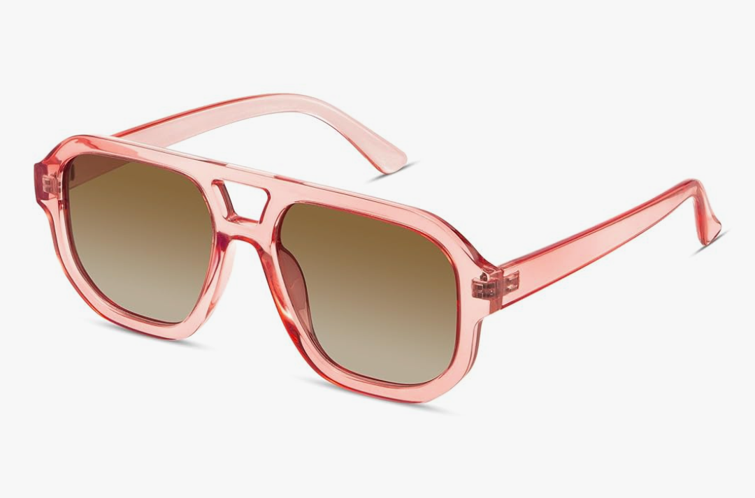livho Trendy Polarized Square Aviator Sunglasses Women Men Square Eyewear Frame, Retro Sun Glasses for Women Men 2025 Shades