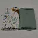Yoofoss Pack and Play Sheets Fitted, Mini Crib Sheets 2-Pack for Pack N Play Mattress, Stretchy Playard Sheet, Soft and Breathable Green+Giraff