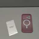 BERFY for iPhone 17 Pro Max Case, Compatible with MagSafe, Built-in Glass Screen Protector, Camera Protection, Shockproof Full Body Phone case 6.9", Translucent Palevioletred