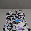 Ocean Blues Women's Strapless Bandeau Swimsuit Top Ruched Tummy Control Tankini Top Only, Size Small