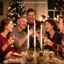 otnofok 10.5" Flameless Taper Candles, 6 Pack Battery Operated Plastic LED Candlesticks with Remote, 3D Flickering Flame for Wedding, Christmas Decor, White (Rechargeable Batteries Not Compatible) (Remote Control-3000K)