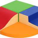 4-Piece Soft PU Leather Toddlers Climbing Toys, Foam Climbing Blocks for Toddlers, Baby Play Set Foam Climb Structures for Toddler 3+, Indoor Crawl Activity Play Gym