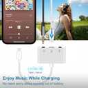 USB C to Microphone Adapter for Live-Streaming Type C to Microphone & 3.5mm Headphone Adapter with Charging Port USB C Audio & MIC Splitter Compatible for iPhone 16/17 iPad Pro/Galaxy 25 24/Pixel 9 8