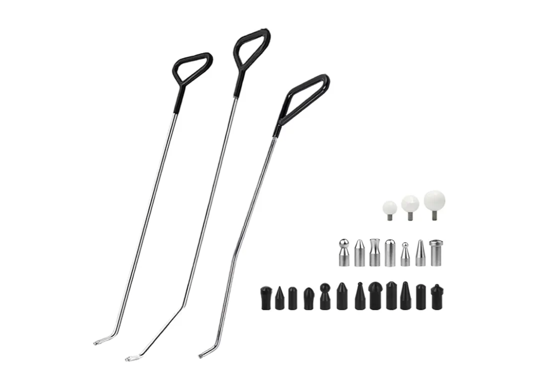 WHDZ Paintless Dent Repair Tools Car Dents Removal Rods Kit with Tips Repair Set for Auto Body Removal of Hail Dents