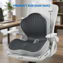 Ergonomic Seat Cushion for Office Chairs Lumbar Support Pillow, Gray | Hemorrhoid Hollow Cutout, Sciatica Tailbone Pain Relief, Lower Back Relief, Weight Distribution, for Car Truck Wheelchairs