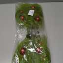 17 Inch Christmas Tree Picks, 6 PCS Lime Green Furry Curly Stems with Red Glitter Balls, Flexible Christmas Tree Topper Decorations for Holiday Arrangements, Wreaths & Table Christmas Decor