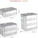 Toys Organizer Storage Case for Lego Box Kids Toy Stackable Building Blocks with Lids Bins Adjustable Lego Storage Containers Plastic Toy Box Grey 2 Layers