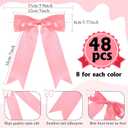 Canlierr Mother's Day Pastel Tie Bows Satin Ribbon Bows with Twist Tie Craft for Gift Wrapping Baby Shower Wedding Birthday