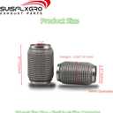 Exhaust Flex Pipe (Wire Mesh + Interlock Lining Type) 100% Stainless SS304 OEM-Grade For Heavy Duty and Cars (1 PC, 2.5X6)