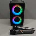Bluetooth Speaker with 2 Wireless Microphones - Big Party Speaker for Adults Kids Karaoke with Lights - Portable Rechargeable Floorstanding Speakers Support TWS/AUX/USB/TF Card for Home Party Gift